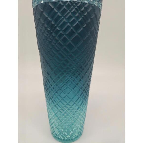 Starbucks 2023 Spring Teal Jeweled Green Blue Ombre Cold Cup Tumbler 24oz - Picture 9 of 9